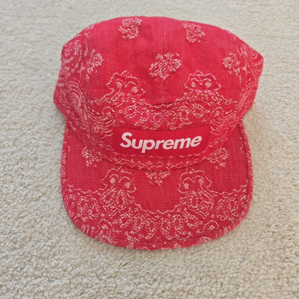 Supreme Red Patterned Cap